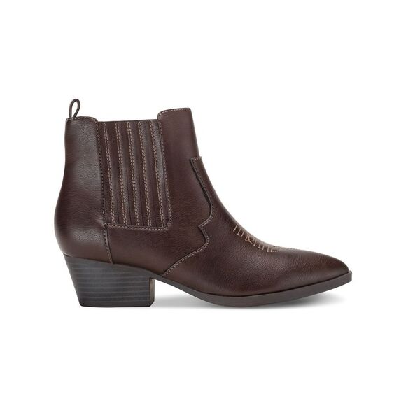 SUN STONE Womens Brown Goring Grangerr Pointed Toe Block Heel Booties 5.5 M - Picture 3 of 4